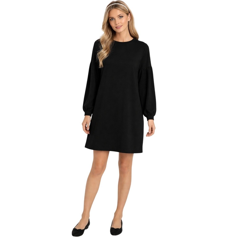 GAP Black Long Sleeve Balloon‎ Sleeve Casual Shift Dress Women Size S